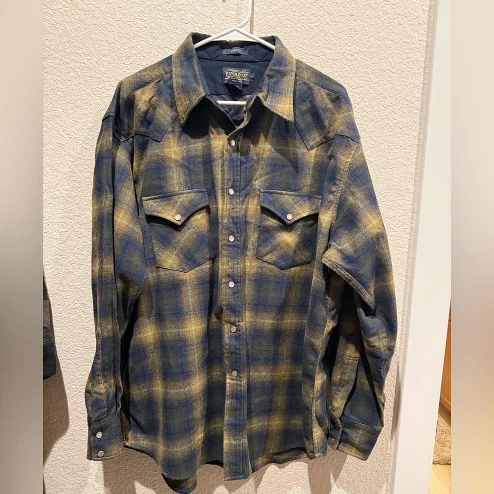 Pendleton High Grade Western Wear 100% Virgin Wool Shirt XL